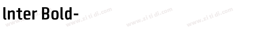 lnter Bold字体转换